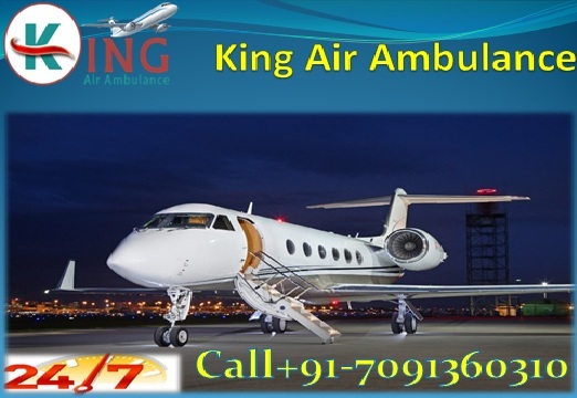 King Air Ambulance Service in Kolkata to Delhi